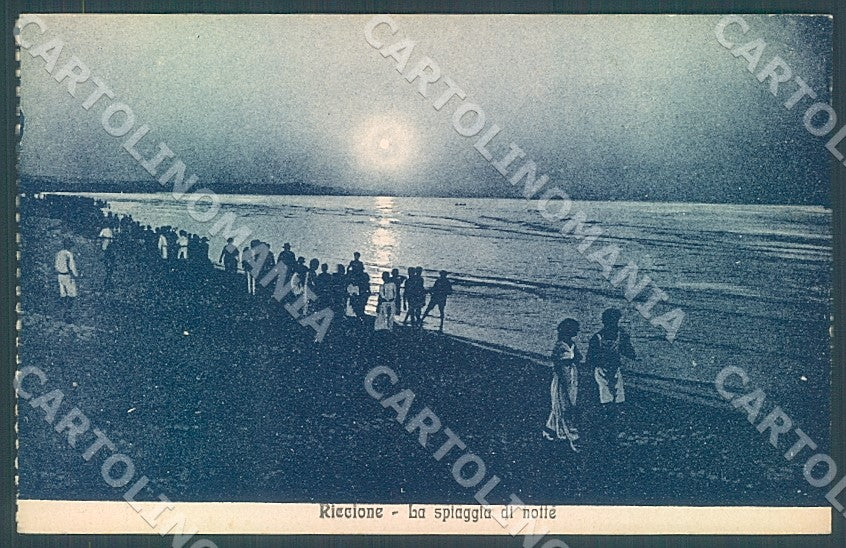 Rimini Riccione Spiaggia Chiaro di Luna cartolina JK7481 – fronte