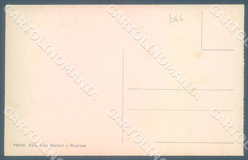 Rimini Riccione Saluti dalla Ridente Spiaggia cartolina JK7482 – retro