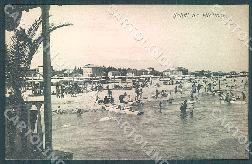 Rimini Riccione Spiaggia cartolina JK7487 – fronte