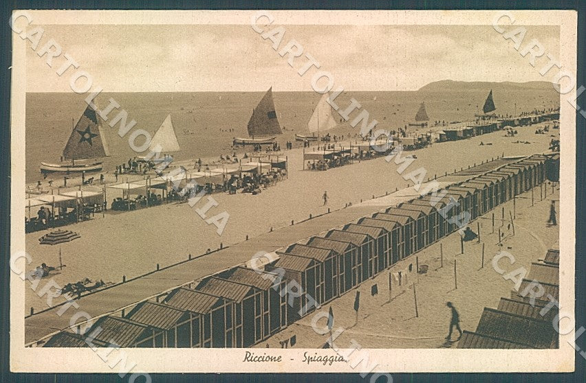 Rimini Riccione Spiaggia cartolina JK7491 – fronte