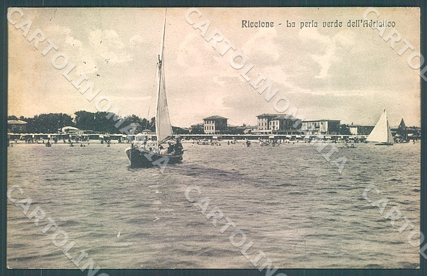 Rimini Riccione Spiaggia cartolina JK7492 – fronte