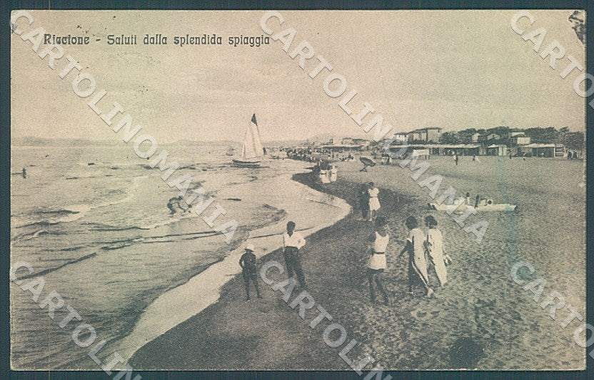 Rimini Riccione Spiaggia cartolina JK7495 – fronte
