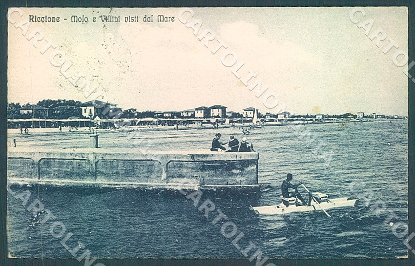 Rimini Riccione Molo cartolina JK7501 – fronte