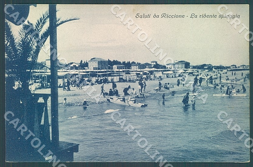 Rimini Riccione Spiaggia cartolina JK7502 – fronte