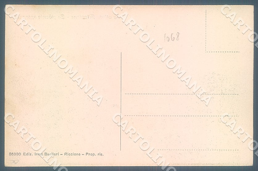 Rimini Riccione Spiaggia cartolina JK7502 – retro