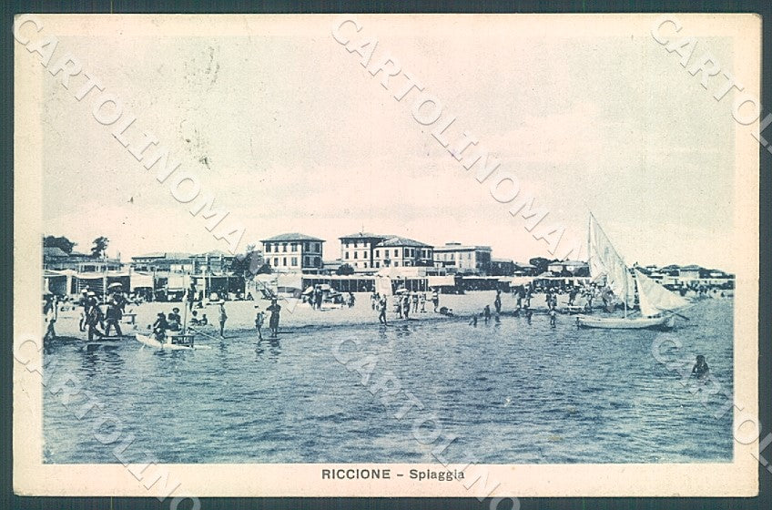 Rimini Riccione Spiaggia cartolina JK7505 – fronte