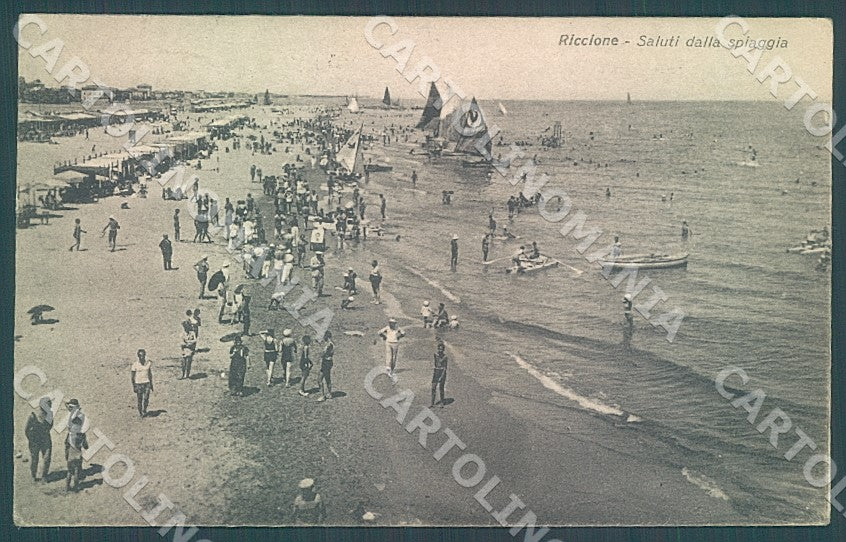 Rimini Riccione Spiaggia cartolina JK7509 – fronte