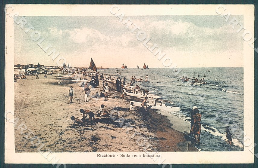 Rimini Riccione Spiaggia cartolina JK7514 – fronte