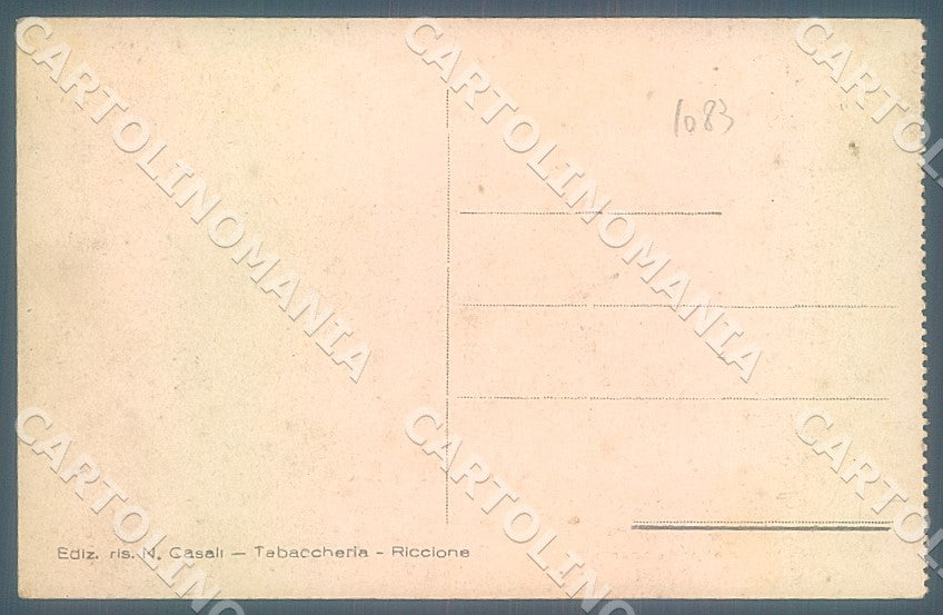 Rimini Riccione Viale Ceccarini cartolina JK7516 – retro