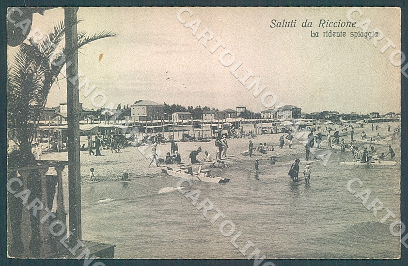 Rimini Riccione Spiaggia cartolina JK7518 – fronte