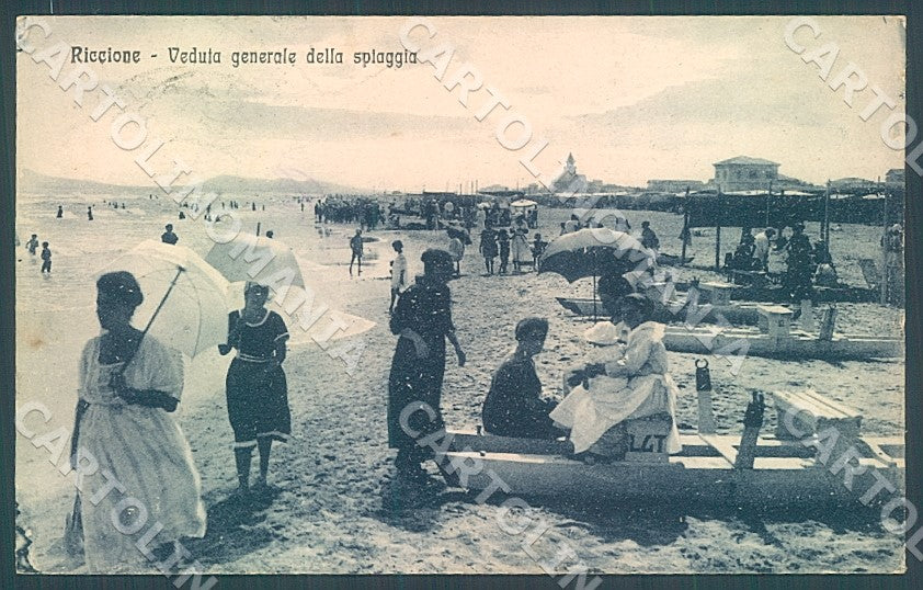 Rimini Riccione Spiaggia cartolina JK7519 – fronte