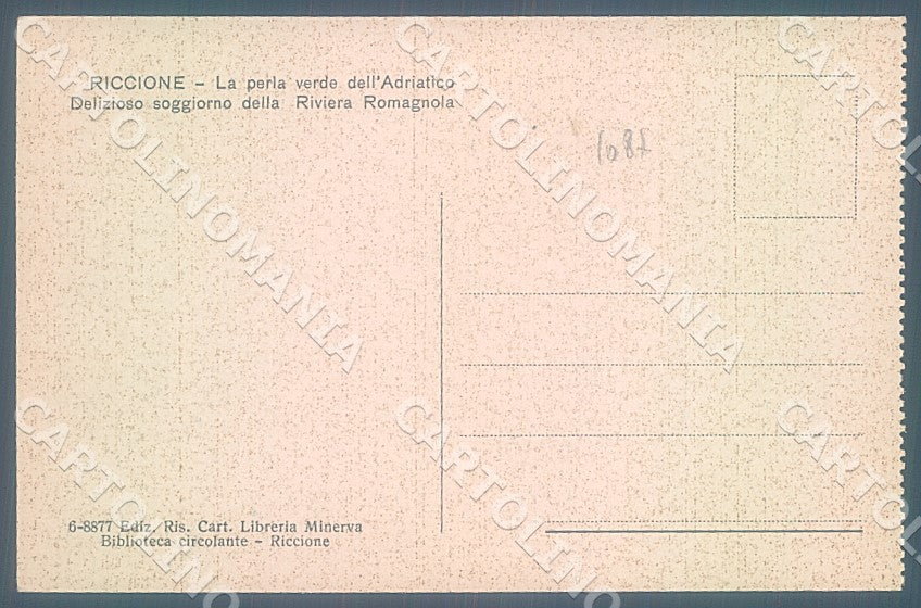 Rimini Riccione Hotel des Bains cartolina JK7520 – retro