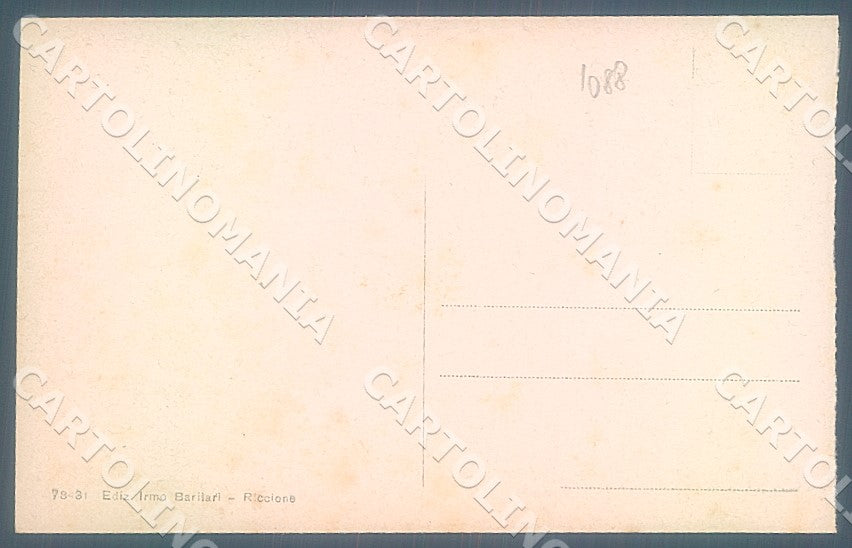 Rimini Riccione Spiaggia cartolina JK7521 – retro