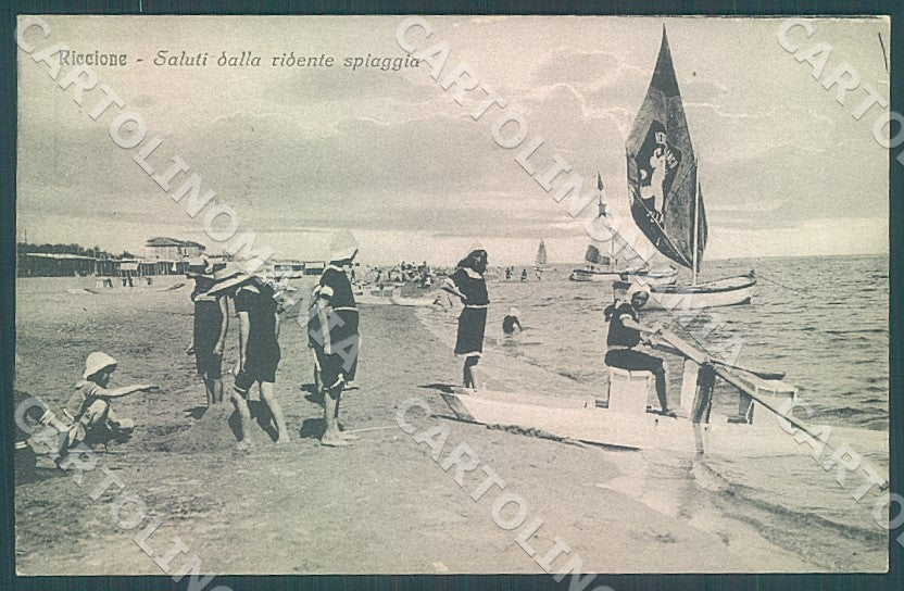 Rimini Riccione Spiaggia cartolina JK7524 – fronte