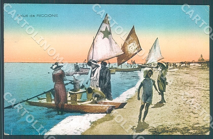 Rimini Riccione Spiaggia cartolina JK7526 – fronte