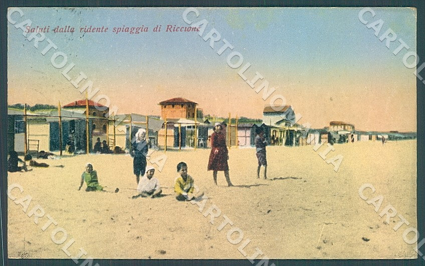 Rimini Riccione Spiaggia cartolina JK7527 – fronte