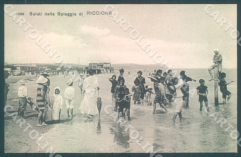 Rimini Riccione Spiaggia cartolina JK7529 – fronte