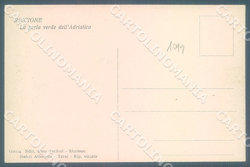 Rimini Riccione Spiaggia cartolina JK7532 – retro