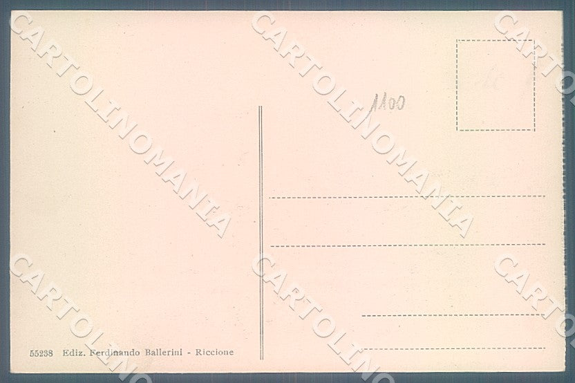 Rimini Riccione Spiaggia cartolina JK7533 – retro