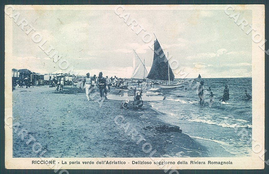 Rimini Riccione Spiaggia cartolina JK7537 – fronte