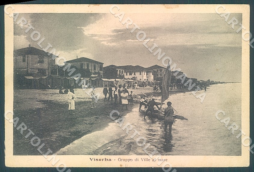 Rimini Viserba Spiaggia PIEGHE cartolina JK7542 – fronte