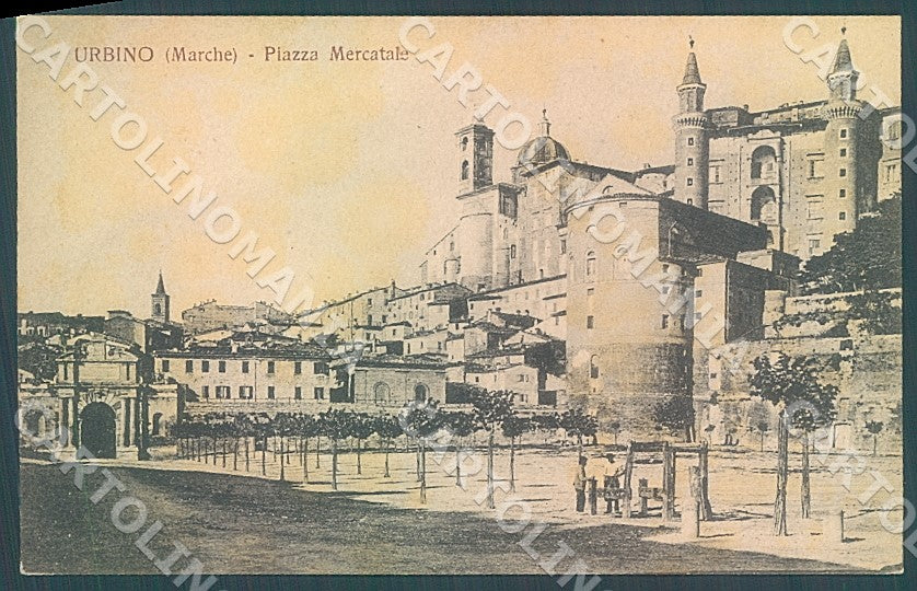 Pesaro Urbino Piazza Mercatale cartolina JK7547 – fronte