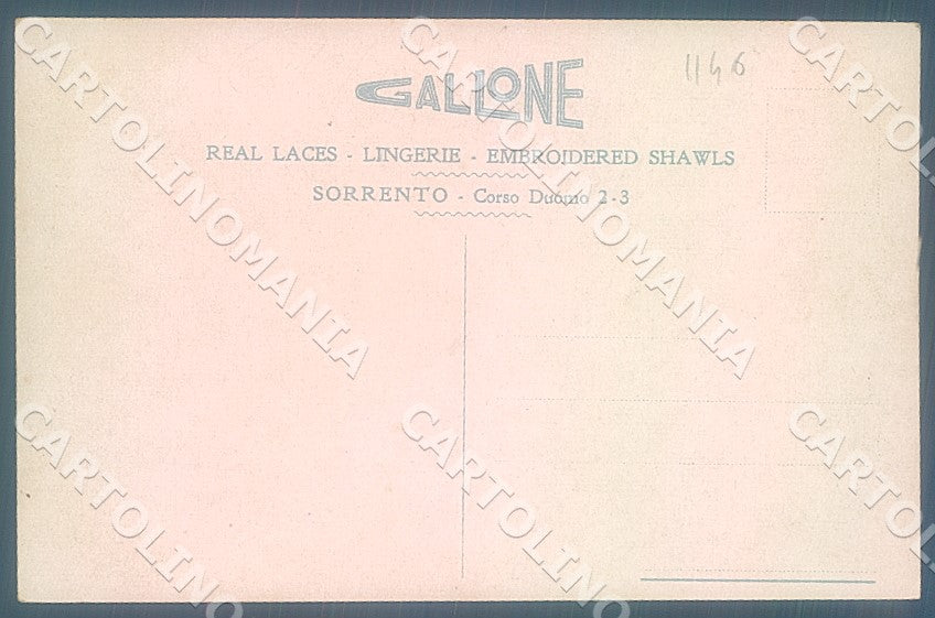 Napoli Sorrento Negozio Gallone cartolina JK7554 – retro