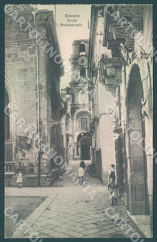 Napoli Sorrento Strada Arcivescovado cartolina JK7555 – fronte