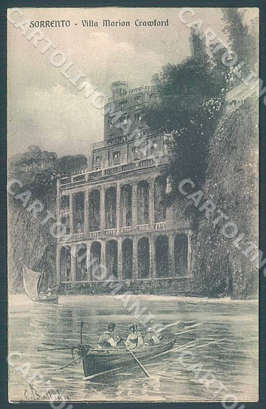 Napoli Sorrento Villa Marion Crawford cartolina JK7558 – fronte