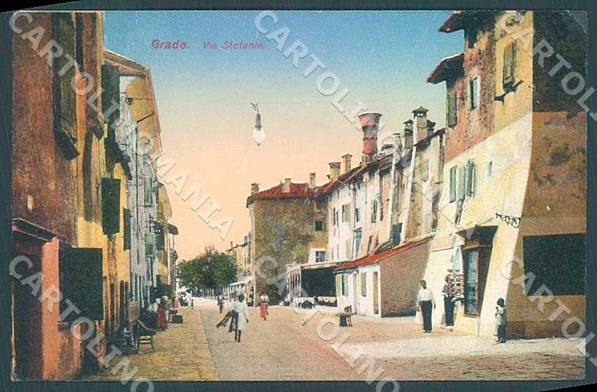 Gorizia Grado Via Stefania Maurizio Furst cartolina JK7565 – fronte