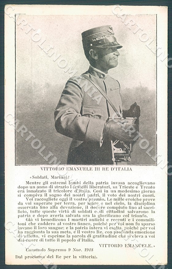 Reali Savoia Vittorio Emanuele III Trieste Trento cartolina JK7581 – fronte