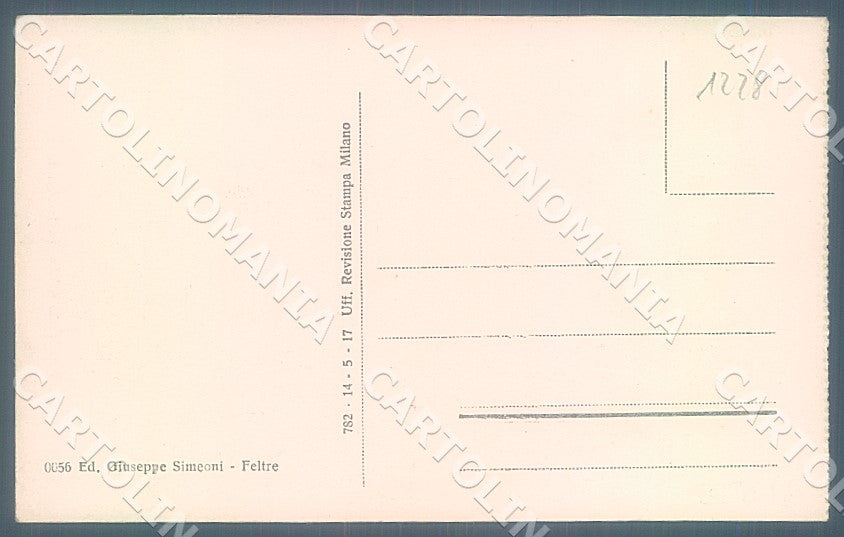 Belluno Feltre Via San Giovanni Banca Feltrina Nevicata cartolina JK7583 – retro