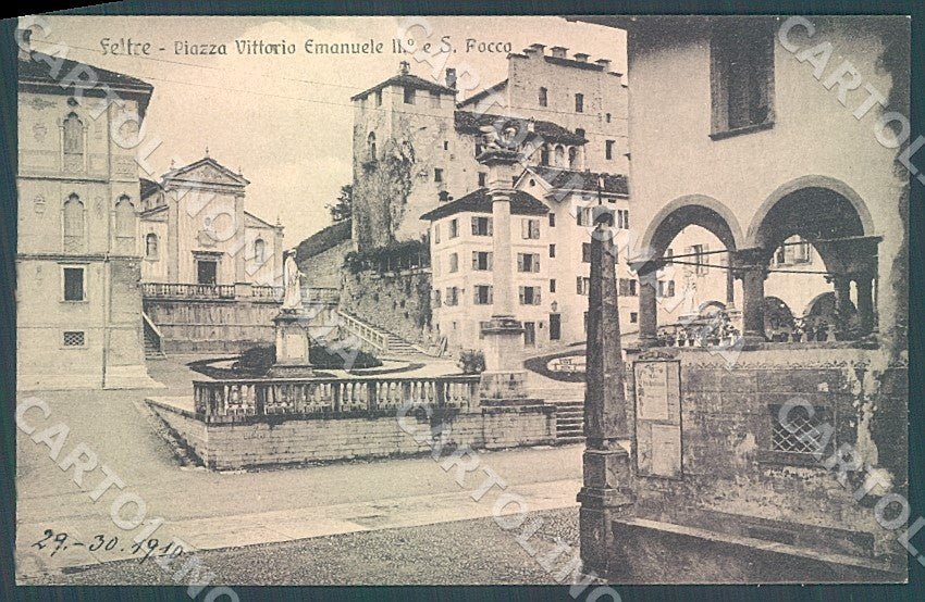 Belluno Feltre Piazza Vittorio Emanuele II San Rocco cartolina JK7585 – fronte