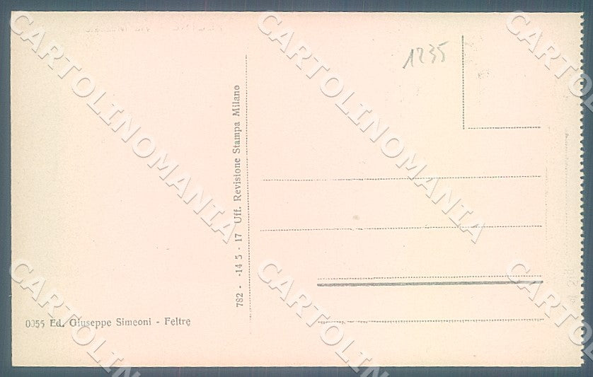 Belluno Feltre Piazza Vittorio Emanuele II San Rocco cartolina JK7585 – retro