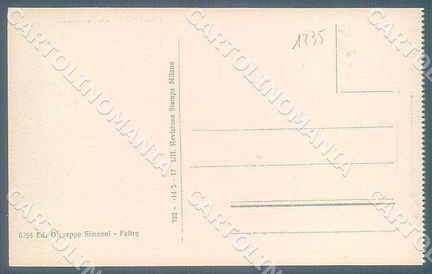 Belluno Feltre Via Mezzaterra cartolina JK7586 – retro