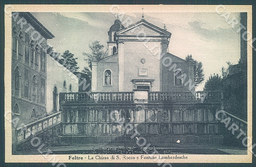 Belluno Feltre Chiesa San Rocco Fontane Lombardesche cartolina JK7590 – fronte
