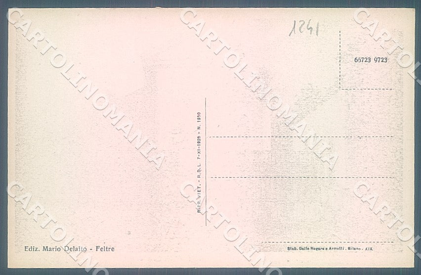 Belluno Feltre Chiesa San Rocco Fontane Lombardesche cartolina JK7590 – retro
