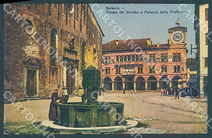 Belluno Città Piazza Duomo Palazzo della Prefettura cartolina JK7594 – fronte