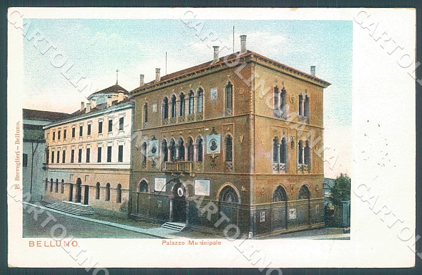 Belluno Città Palazzo Municipale cartolina JK7595 – fronte