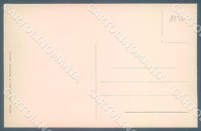 Belluno Città Piazza del Mercato cartolina JK7597 – retro