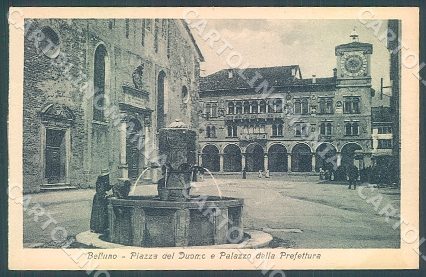 Belluno Città Piazza Duomo Palazzo della Prefettura cartolina JK7600 – fronte
