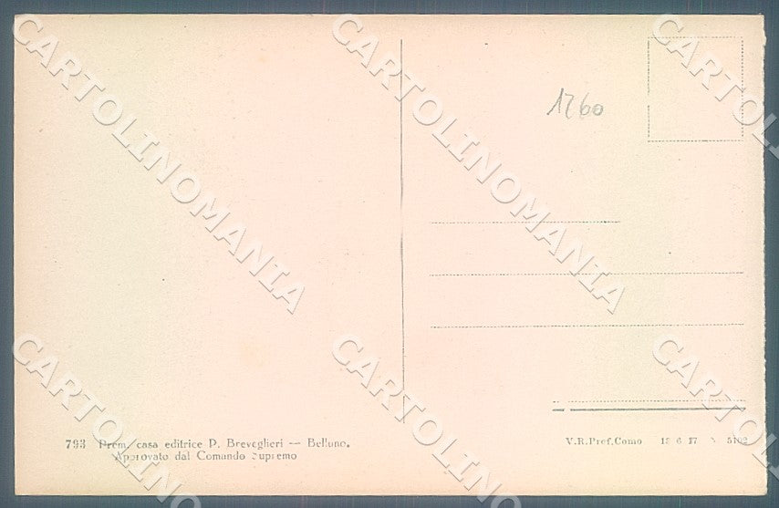 Belluno Città Piazza Duomo Palazzo della Prefettura cartolina JK7600 – retro