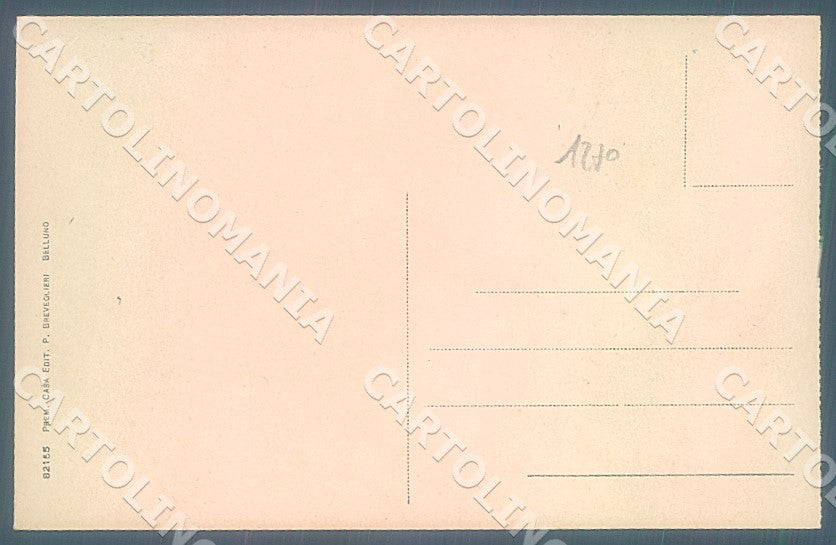 Belluno Città Piazza Campitello RETRO ABRASO cartolina JK7604 – retro