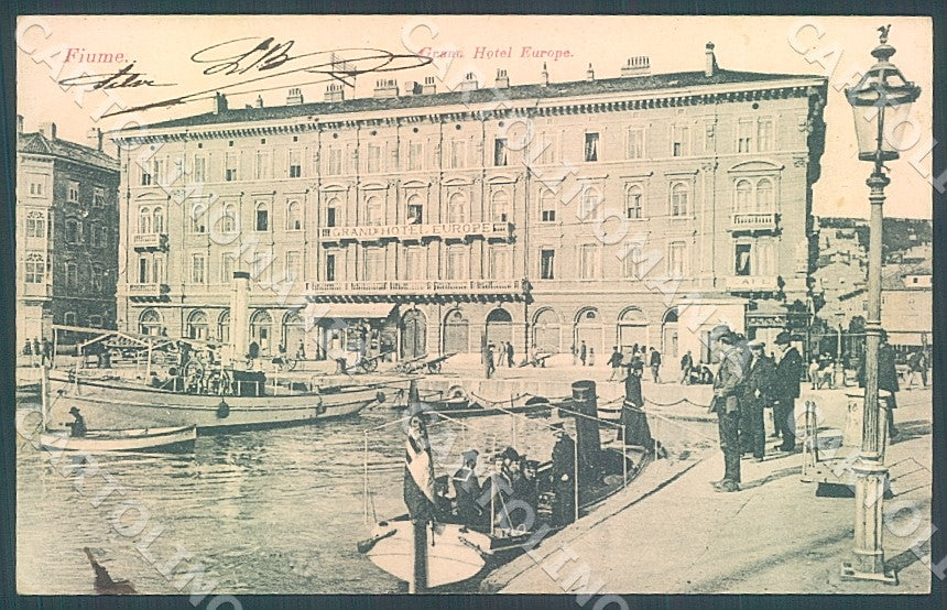 Croazia Croatia Fiume Grand Hotel Europe cartolina JK7609 – fronte