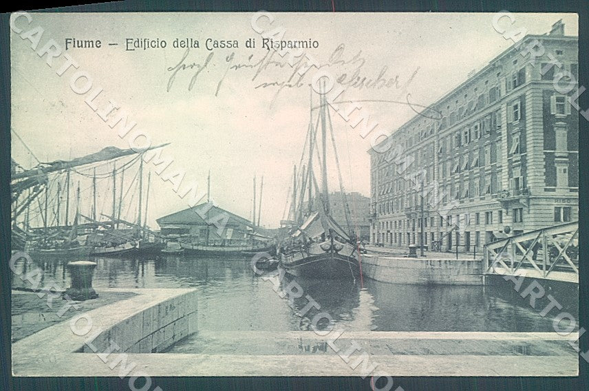 Croazia Croatia Fiume Edificio Cassa Risparmio cartolina JK7610 – fronte