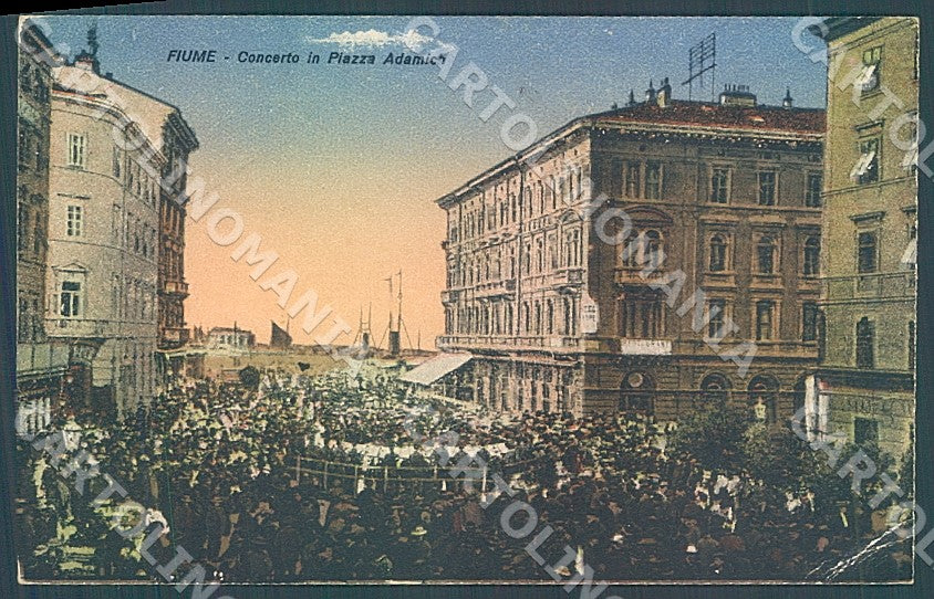 Croazia Croatia Fiume Concerto Piazza Adamich cartolina JK7613 – fronte