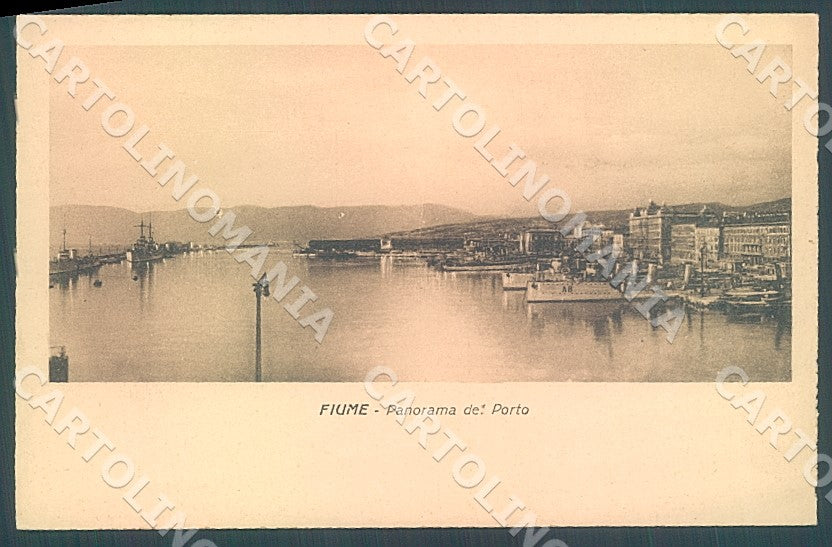 Croazia Croatia Fiume Panorama del Porto cartolina JK7615 – fronte