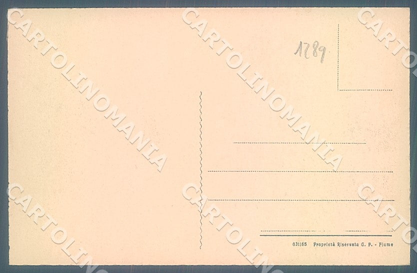 Croazia Croatia Fiume Panorama del Porto cartolina JK7615 – retro