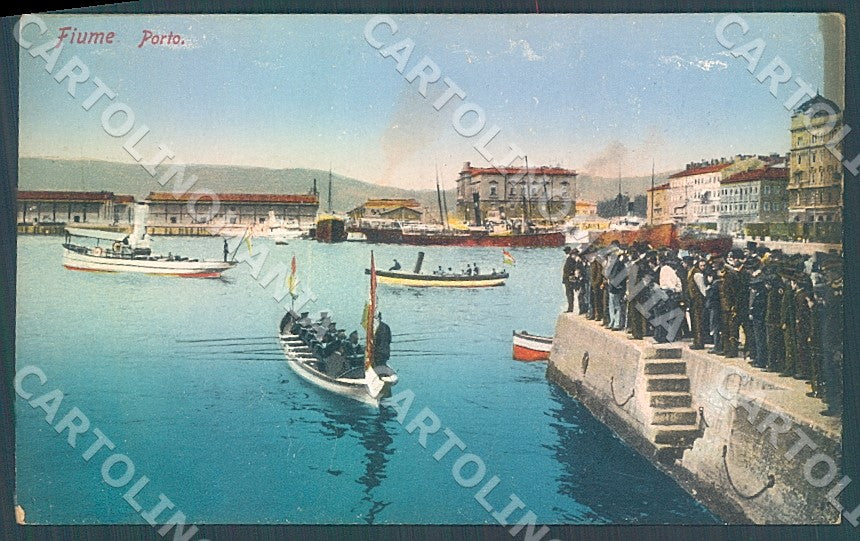 Croazia Croatia Fiume Porto cartolina JK7616 – fronte
