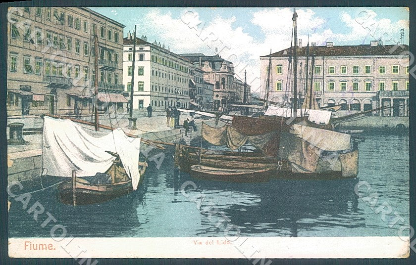Croazia Croatia Fiume Via del Lido cartolina JK7621 – fronte